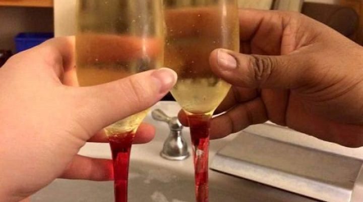 Romantic couple enjoying a getaway at Brook Pointe Resort