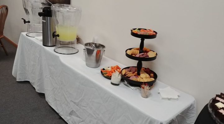 Food served at an event at Brook Pointe Resort
