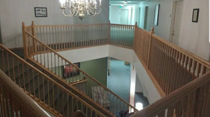 Interior staircase at Brook Pointe Resort